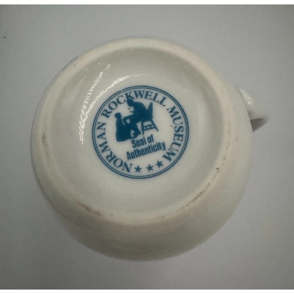 Norman Rockwell The Lighthouse Keepers Daughter Plate and Mug Set White Gold Rim - Picture 8 of 8